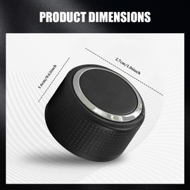 Lyxheth 2PCS Rear Audio Control Knob Dial Tuner, Radio Knobs Replacement, Plastic Insert Audio Volume Adjustment Knob Cover Kit, Car Accessories for 07-13 Chevy GMC Buick, Replace OEM#22912547