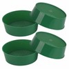 Walfront 4pcs Gardening Sieve Stackable Soil Sifting Pan Plastic Mesh