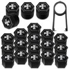 SkinoEu Wheel Nut Covers Locking Bolt Caps Universal 17mm NB