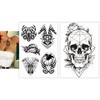 2 Sheets Temporary Skull Tattoo Biker Tattoo Fake Tattoo J506