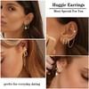 Sanfenly 10 Pairs Small Gold Huggie Hoop Earrings for Women