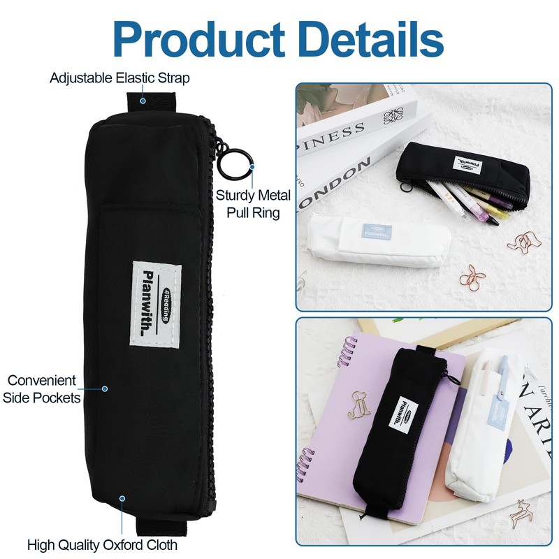 2 Pcs Pen Holder for Notebook with 4 Pcs Paper