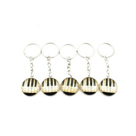 nacire Set of 5 Antique Style Piano Chicago Keychain Stylish Retro Tone