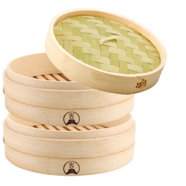 [Yoshifuji Craft] 7.1 inches (18 cm), Bamboo Seiro, 2 Tier Set, Steamer, Chinese Seiro, Includes 20 Sheets (7.1 inches (18 cm) No Pot)