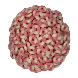 Smarty Stop Mini Sour Gummy Rings Candy GummiRoos (2 Pound (Pack of 1), Pink Lemonade)