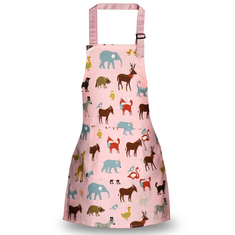 Kids Aprons, Cotton Children Artists Aprons Child Chef Aprons (Blue,