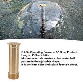 LAVEN Mushroom Fountain Nozzle, Dynamic Water Effects, Relaxing Sounds, Enhancesand Aesthetics, Suitable for Garden Pond Amusement Park (G1.5in 15.3CM)