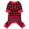 KYEESE Dogs Pajamas Plaid for Small Dog Red Buffalo Check