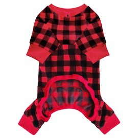 KYEESE Dogs Pajamas Plaid for Small Dog Red Buffalo Check Dog Pajama Onesie for Small Dogs