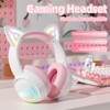 Wireless Cat Ear Headphones with RGB Lights – Tri-Mode Gaming