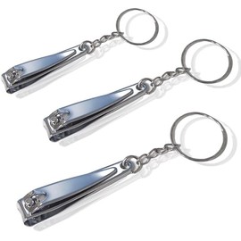 Nail Clippers with Key Ring, 12-Pack, 9.5 cm, Compact Size for Kids and Adults