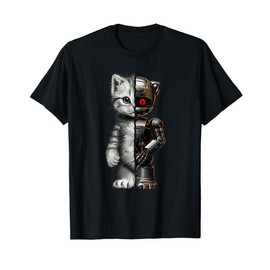 Funny Robotics Animal Lover Cat Robots Graphic Engineer Cats T-Shirt