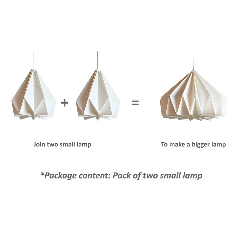 Brownfolds Paper Origami Lamp Shade; Vanilla Bliss Dual Pack White