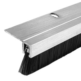 Mortised Aluminum Door Bottom Sweep with 5/8'' Long Nylon Brush (79418MA), SMS #6 x 1/2'' supplied, (1'' W x 5/16'' H x 33.25'' L)
