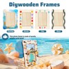 20 Pcs DIY Wooden Picture Frames Unfinished Solid Wood Photo