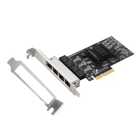 Quad-Port 2.5GBase-T PCIe Network Adapter RTL8125B 2500/1000/100Mbps PCI Express Gigabit Ethernet Card RJ45 LAN Controller Support PXE for Windows/Linux/MAC with Low Profile
