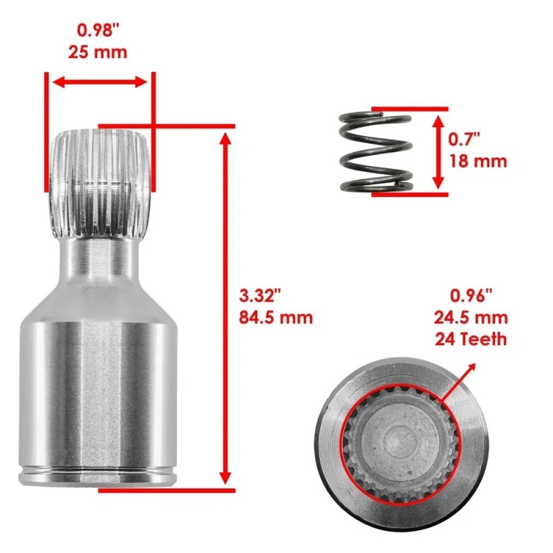 Caltric Rear Mid Drive Coupler for Arctic Cat Wildcat 1000