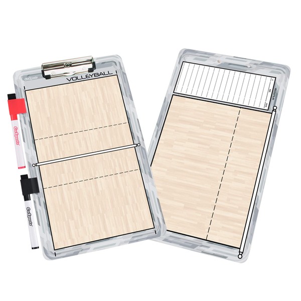 GoSports Volleyball Dry Erase Coaches Board with 2 Dry Erase Pens