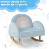 HOMGX Blue Kids Rocking Chair, Toddler Swaying Couch with Solid