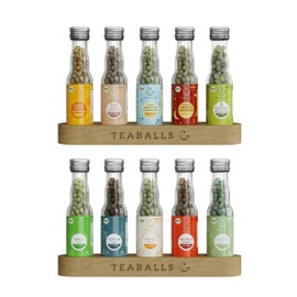 TEABALLS Organic Tea Set with Ginger Herbs and More Pack of 10