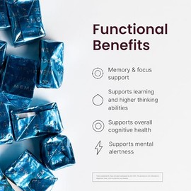 HumanN SuperBeets Memory + Focus Chews - Ayuda a apoyar la salud cerebral y la alerta - Suplemento nootrópico de SuperBeets con resveratrol y polvo de raíz de remolacha, sabor a granada de arándano, 30 masticables suaves