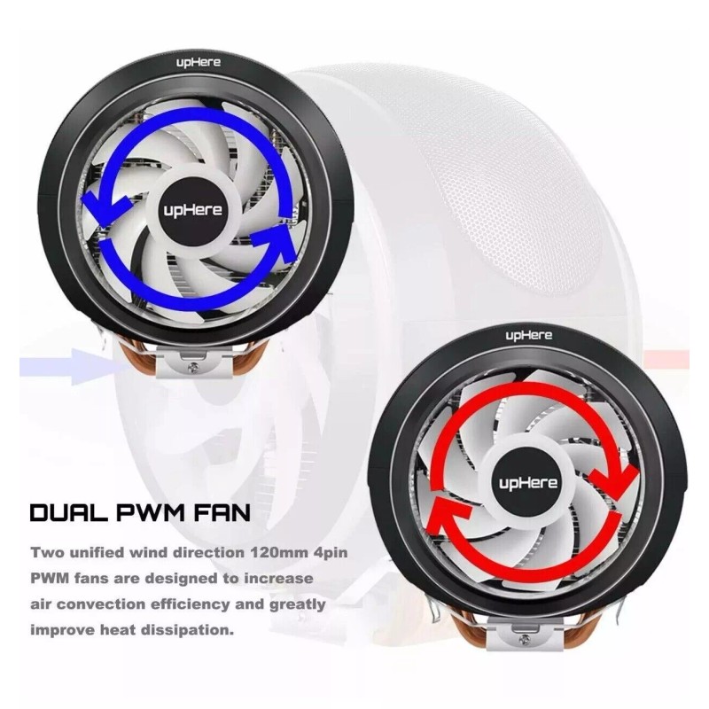 upHere CCF150ARGB High Performance CPU Air Cooler w FREE RGB