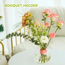 Bouquet Twister Flower Arrangement DIY Flower Bouquet Creator Dutch Spiral Romantic Twist Bouquet Wedding Decoration Ikebana Flower Holder Home Floral Art Arranging Pin Frog Vase (Rose Gold)