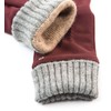 YISEVEN Women’s Winter Lambskin Suede Leather Gloves with Knit Cuffs