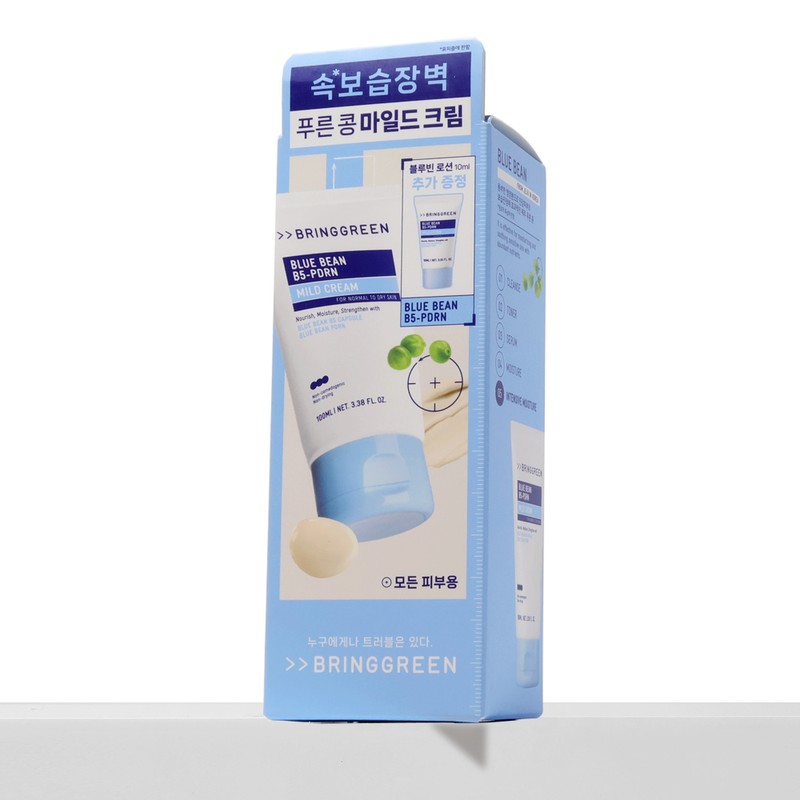 [정품] / 브링그린 블루빈 B5-PDRN 마일드 크림 (+블루빈로션), 100ml, 2개
