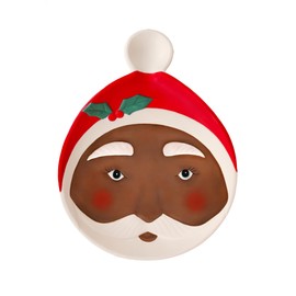 HGTV Home Collection 14.5" Santa Platter, Red