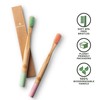 GREENZLA Kids Bamboo Toothbrushes (6 Pack) BPA Free Soft Bristles