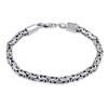 Kuzzoi Buddha Silver Bracelet for Men, Handmade Byzantine Chain Bracelet