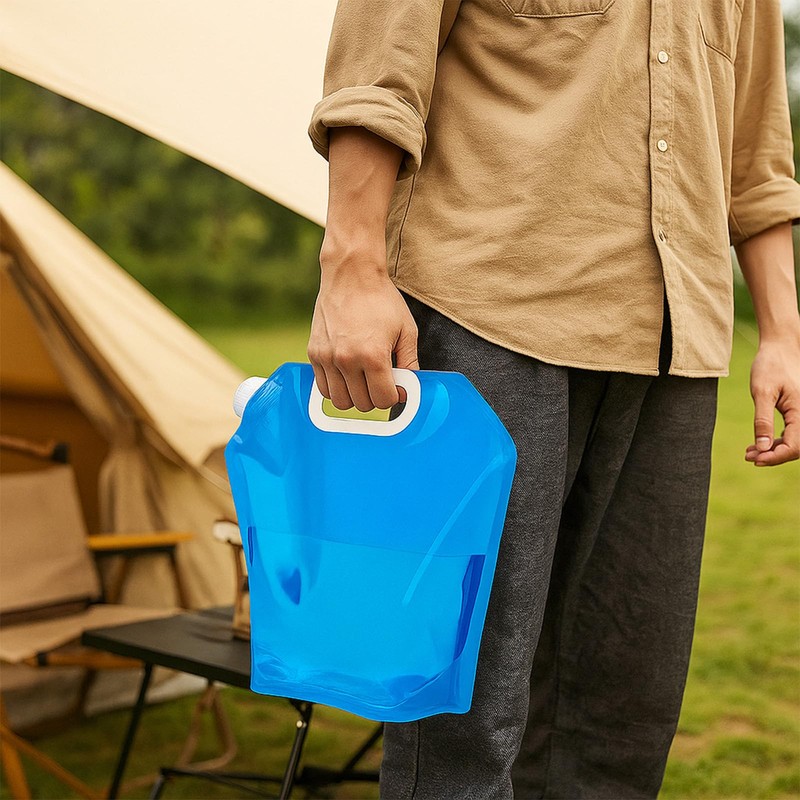 AYNKH 2Pcs Folding Water Container 5L 10L Collapsible Drinking Outdoor
