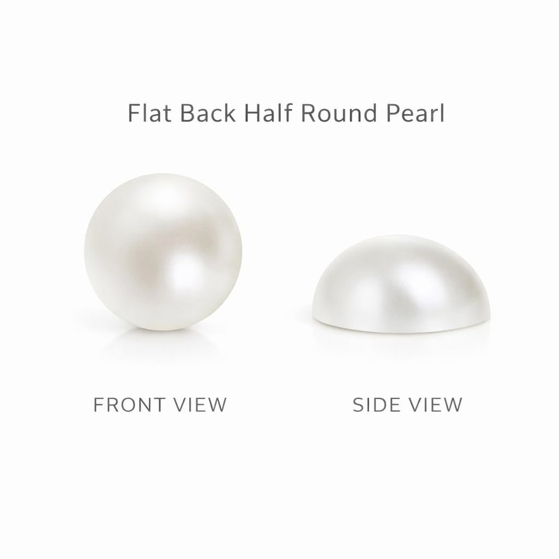Flatback Half Round Pearls - ABS Craft Pearls for Nail
