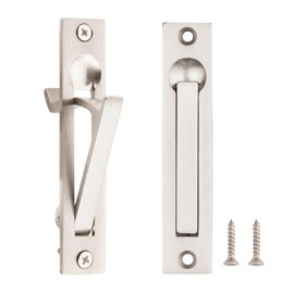 Dontay Pocket Door Edge Pull, Professional Stainless Steel 304, 4" Hidden Door Handle, Flush Mount Pocket Door Hardware for Pocket Sliding Door, Spring Loaded (1, Satin Nickel)