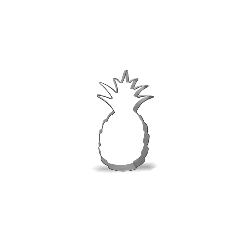 Keewah Pineapple Cookie Cutter, 5 x 2.7 inch, Stainless Steel