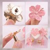 Framendino, 4 Pack Pink Flower Metal Cabinet Knobs Petal Drawer