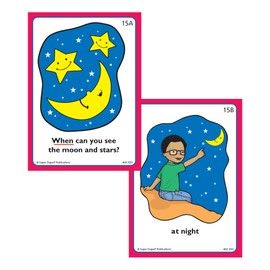 Super Duper Publications | Ask and Answer When? Questions Flash Card Deck | Educational Learning Resource for Children