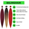 BALINGHAIR Pre-Stretched Braiding Hair Extensions Ombre Black to Gray 26