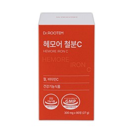 Dr. Rootem Hemor iron non-heme iron supplement 90 tablets 1 unit / 닥터루템 헤모어 철분 비헴철 철분제 90정 1개