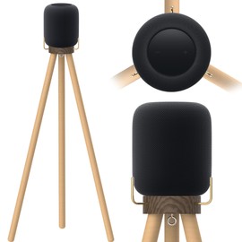 HOOKMEMO Speaker Stand for HomePod 2（2023） Black Walnut Stand for HomePod 2 (Walnut+Beech(29.5inch high)