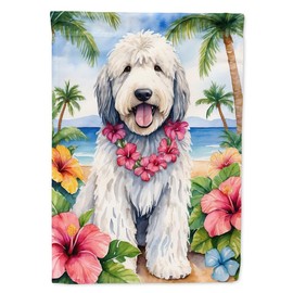 Caroline's Treasures DAC6460GF Komondor Luau Garden Flag Mailbox Flag Decorative Yard Flag Banner Outside Patio Artwork Yard Flower Beds, Garden Size, Multicolor