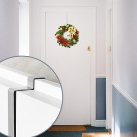 com-four® 4x door hooks made of stainless steel - 26 cm hooks for door wreaths and decoration - hangers for apartment doors - for inside - coat hooks for hanging