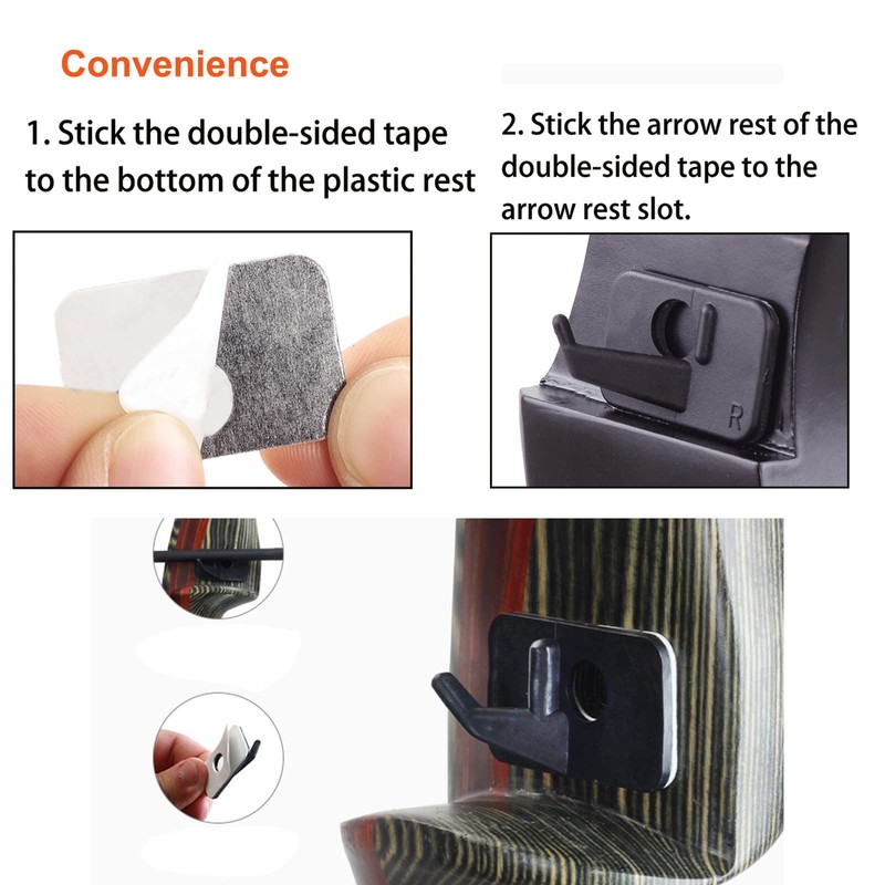 SOPOGER 6pcs Plastic Arrow Rest Black Recurve Bow Arrow Rest