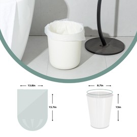 1.2 Gallon Small Trash Bags 120 Count Biodegradable Mini Garbage Bags Leakproof Tear Resistant Trash Can Bin Liners Fit Bathroom, Office, Car, Diaper Pail Unscented White