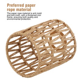 Natural Rattan Lampshade - Boho Pendant Lamp & Floor Lamp Design - Pendant Light Shade - Basket Lamps Hanging, Lantern, Table Lamp, Hanging Lights, Ceiling Lamp - Replacement Shade Diameter 12 cm