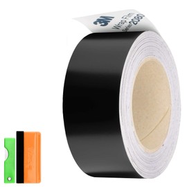 EZAUTO WRAP 2 inches x 50 Feet Satin Black 3M 2080 Vinyl Wrap Kit for Black Out Chrome Delete Window Trim Door Trim with Tool Kit