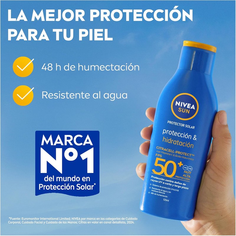 Protector Solar Corporal NIVEA SUN Protección E Hidratación Fps50+ 125Ml