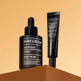 Puregram 퓨어그램 잡티기미 미백크림 15ml+기미세럼 30ml Puregram Spot Treatment Whitening Cream 15ml + Spot Serum 30ml