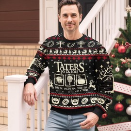 34HD Ugly Christmas Sweater 2024, Funny Crewneck Sweatshirt for Men Women, Unisex Ugly Sweater, Gifts for Christmas